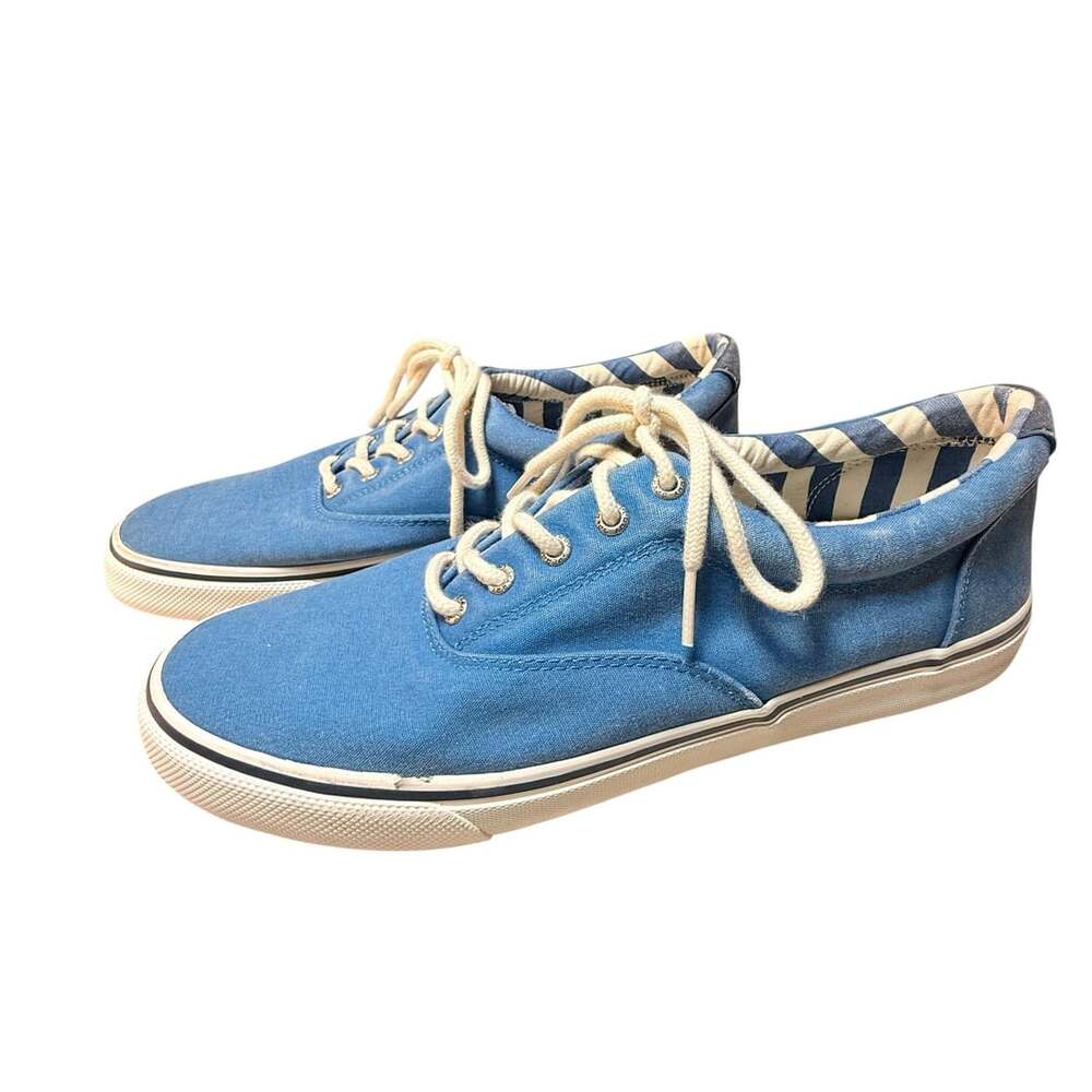 Sperry Top-Sider Striper II CVO Sneakers Blue Canvas Size 13